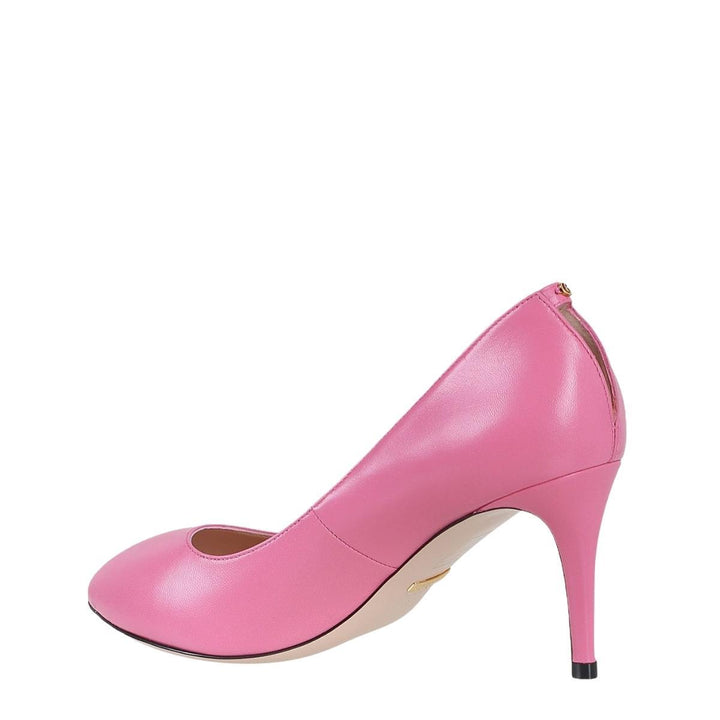 Pink Leather Stiletto Pump