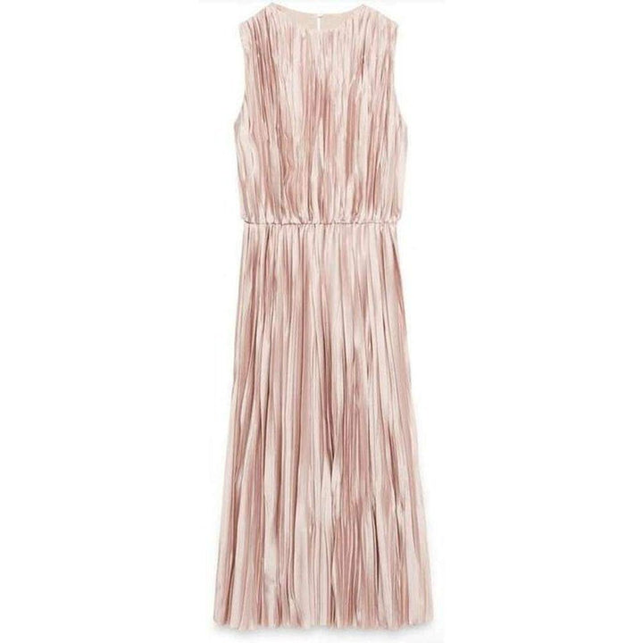 Gucci-Pink Poly Satin Plissé Dress - Runway Catalog