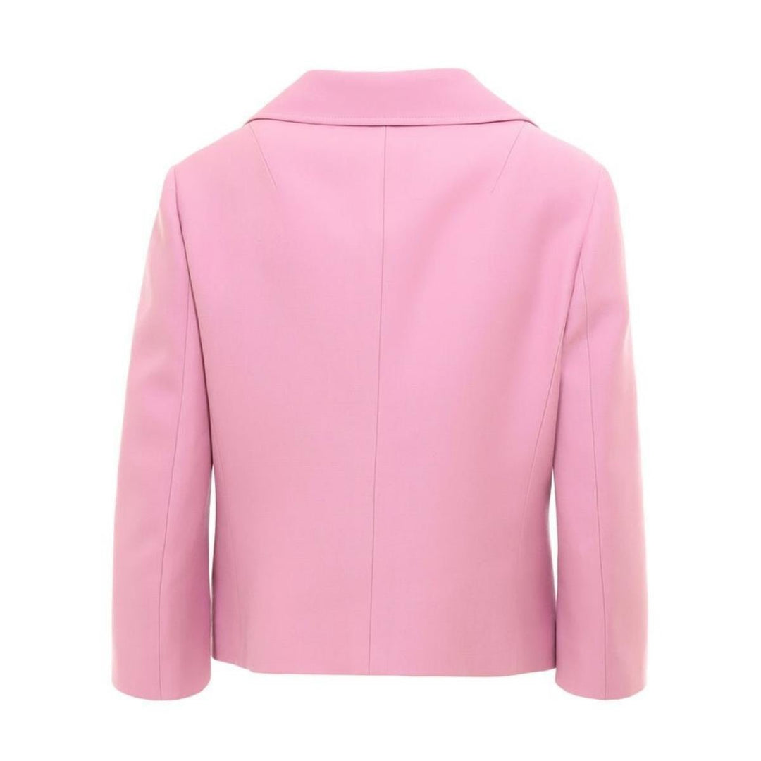 Pink Silk and Wool Blazer Jacket