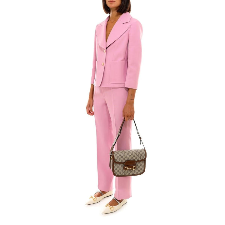 Pink Silk and Wool Blazer Jacket