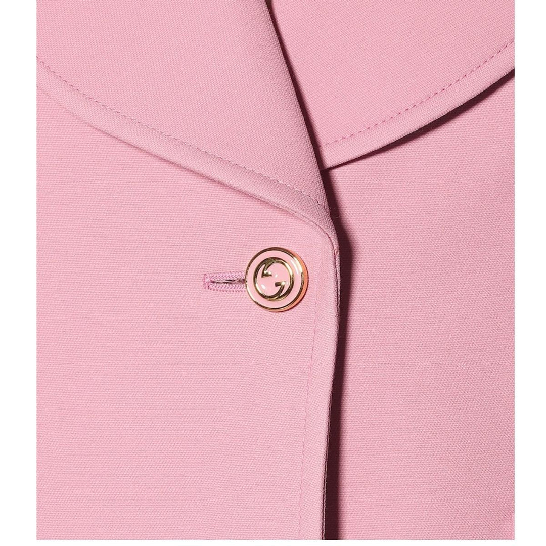 Pink Silk and Wool Blazer Jacket