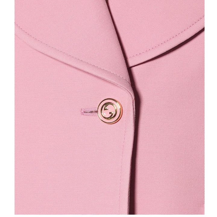 Pink Silk and Wool Blazer Jacket