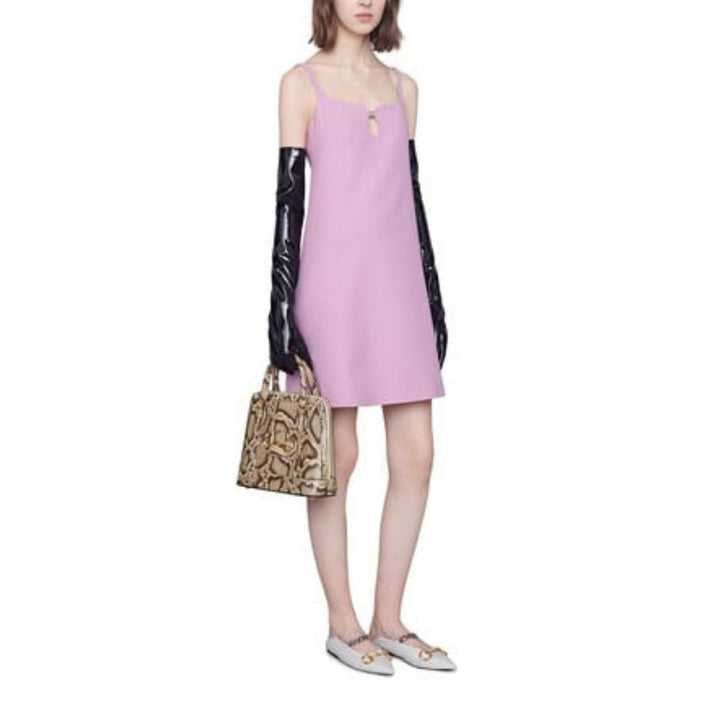 Pink Silk and Wool Cady Crepe Dress