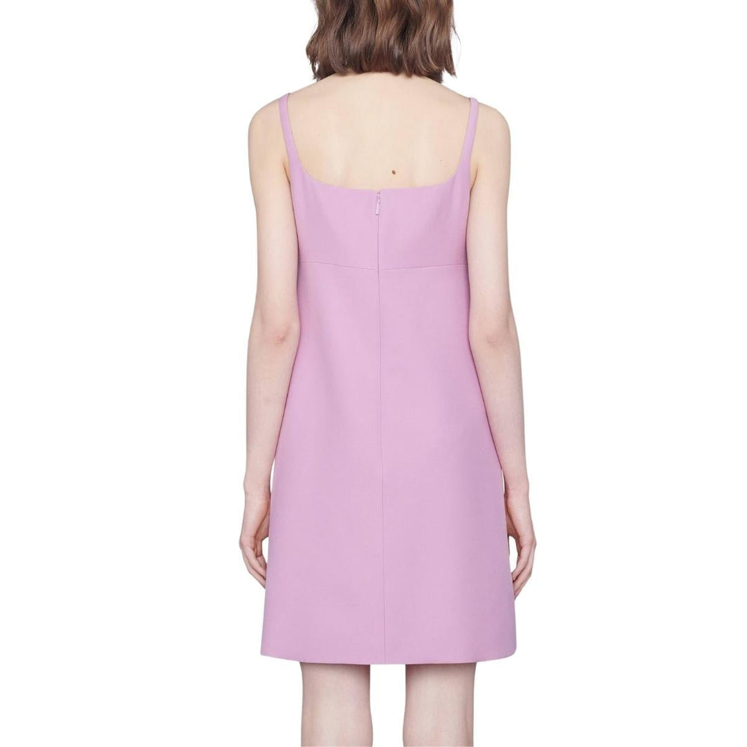 Pink Silk and Wool Cady Crepe Dress