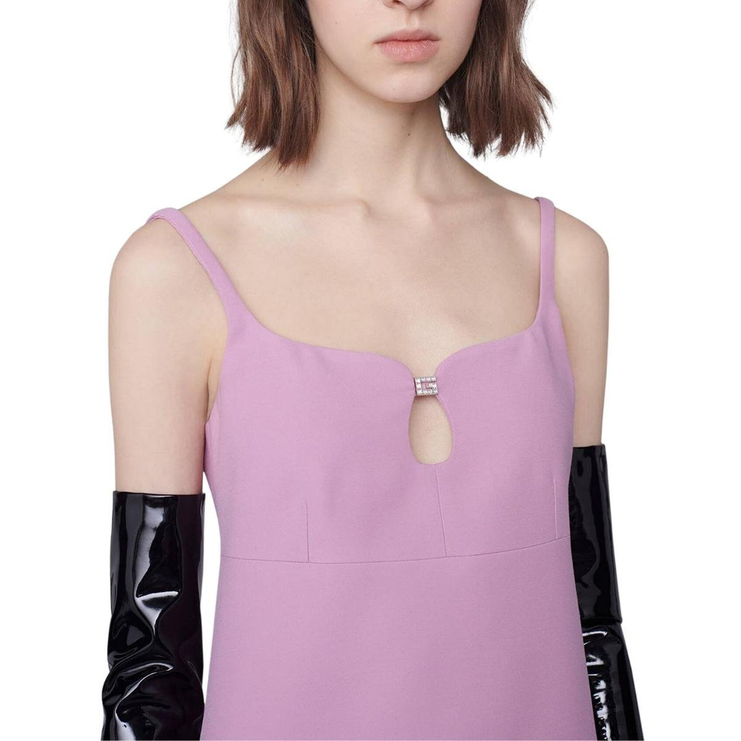 Pink Silk and Wool Cady Crepe Dress