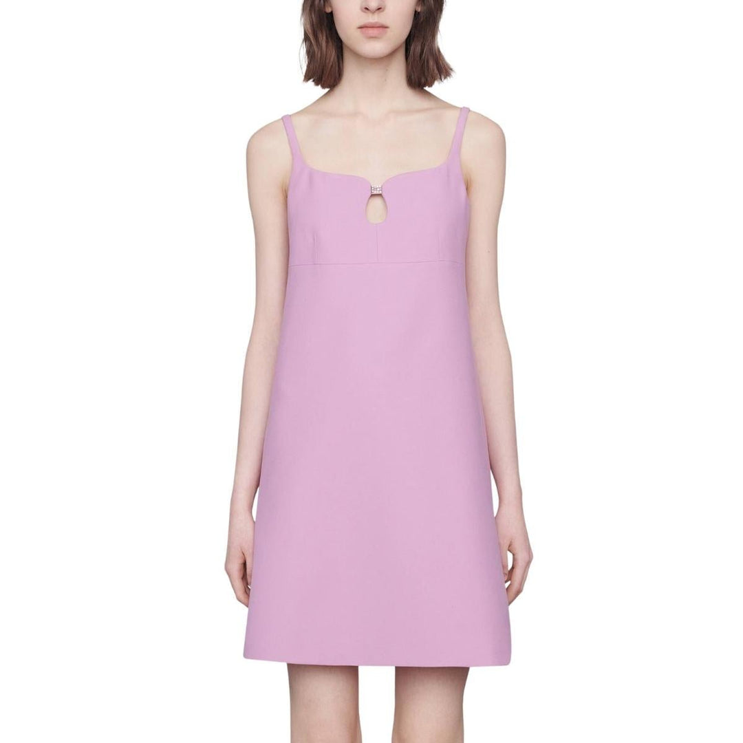 Pink Silk and Wool Cady Crepe Dress