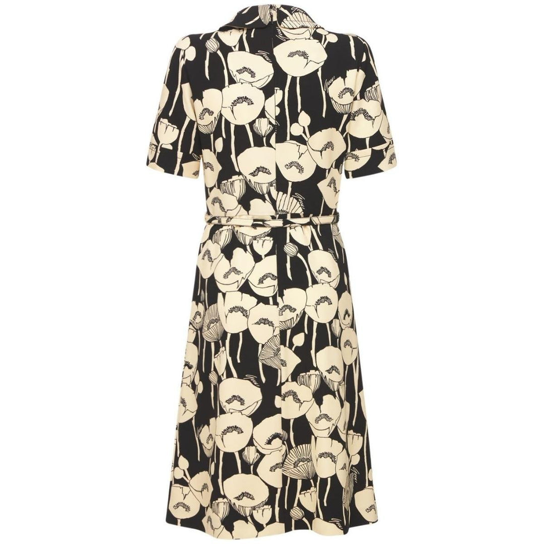 Poppy Flowers Print Jersey Dress