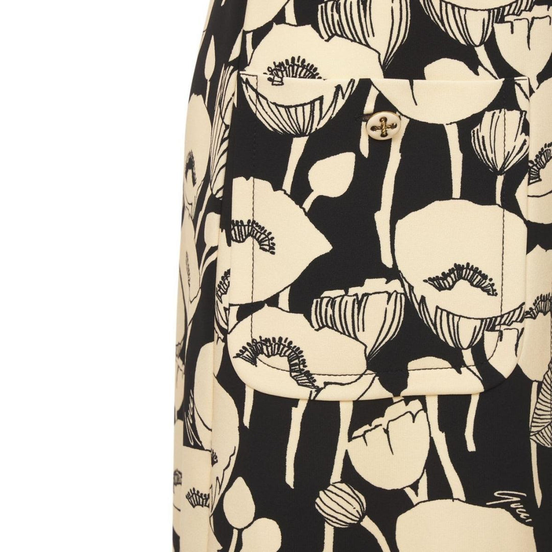 Poppy Flowers Print Jersey Dress