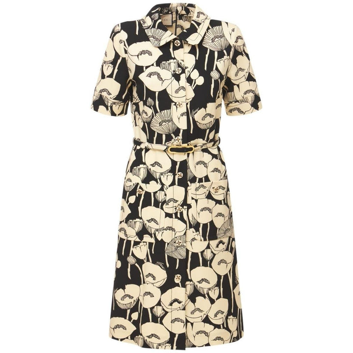 Gucci-Poppy Flowers Print Jersey Dress - Runway Catalog