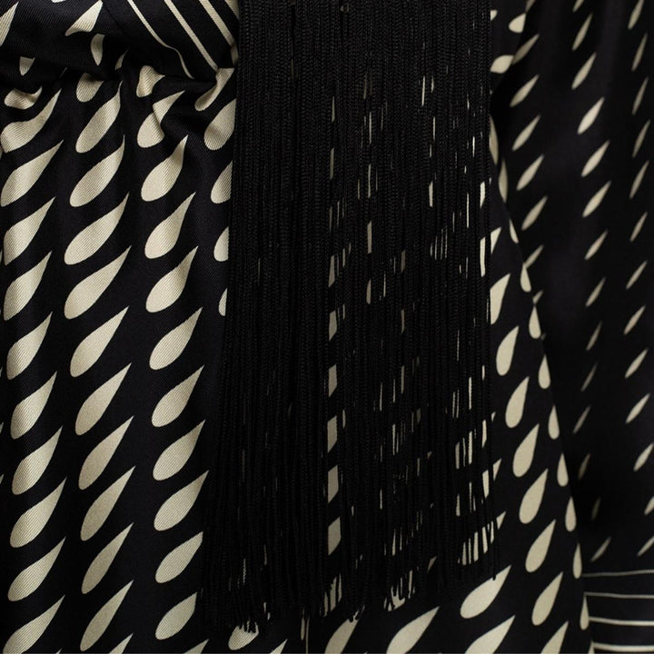 Printed Scarf Belted Wrap Dress