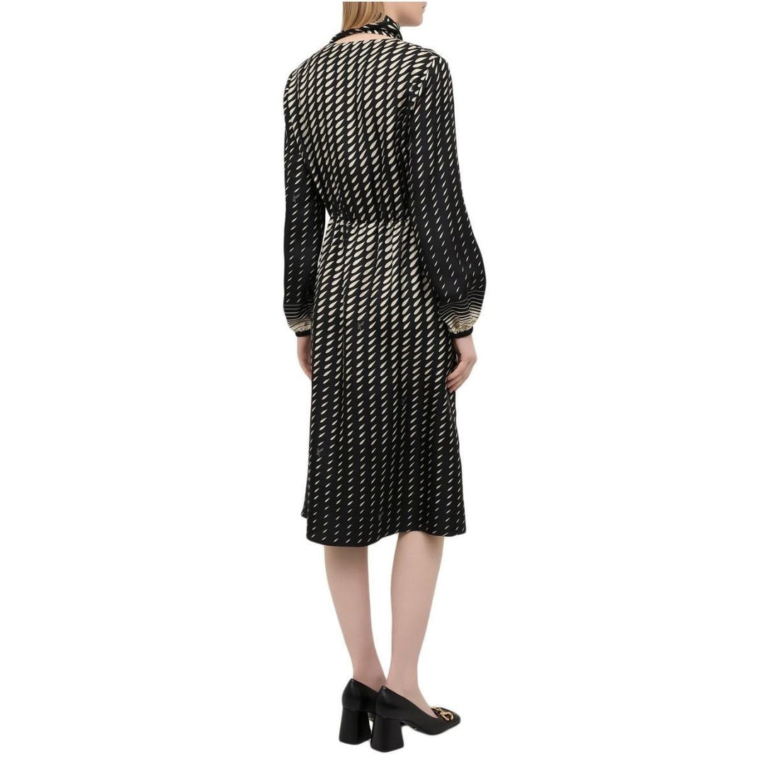 Printed Scarf Belted Wrap Dress