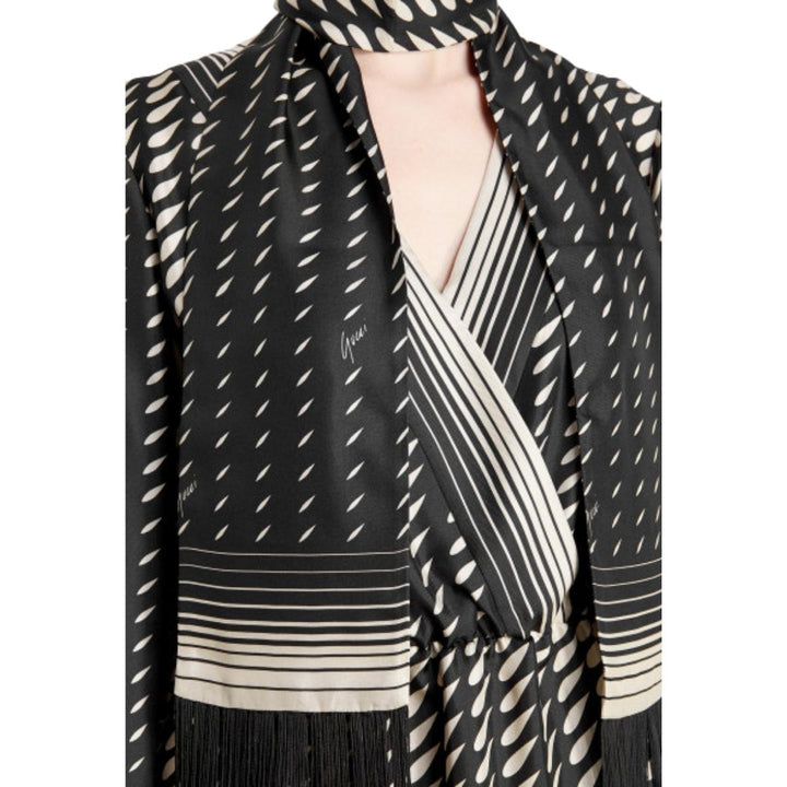 Printed Scarf Belted Wrap Dress