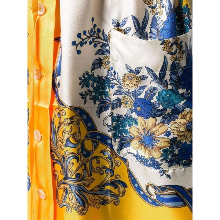 Printed Silk Kimono Shirt