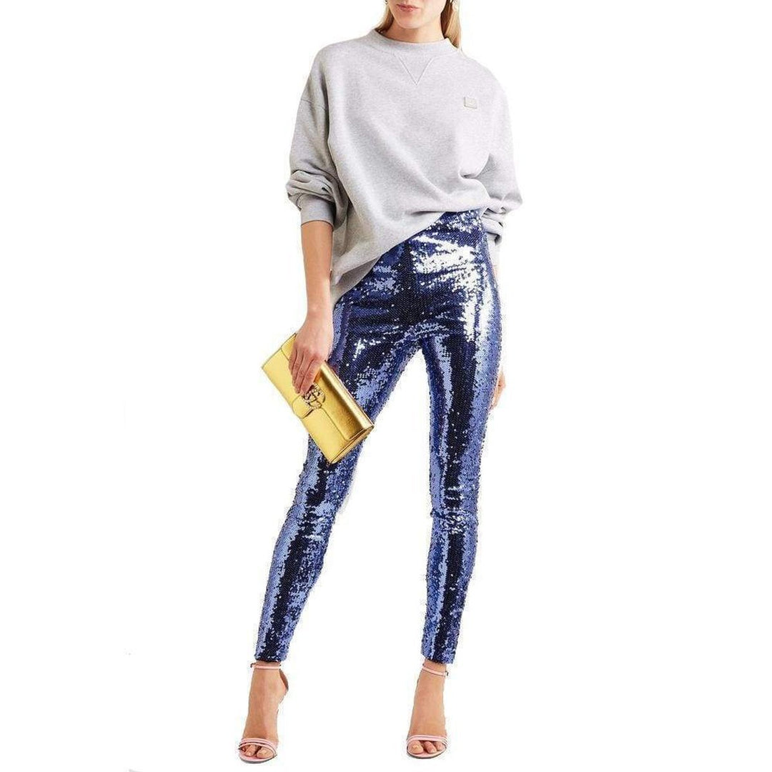 Purple Sequin Tulle Leggings