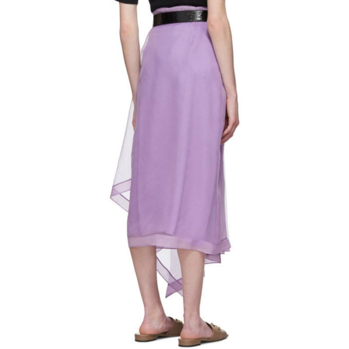 Purple Silk Organza Skirt