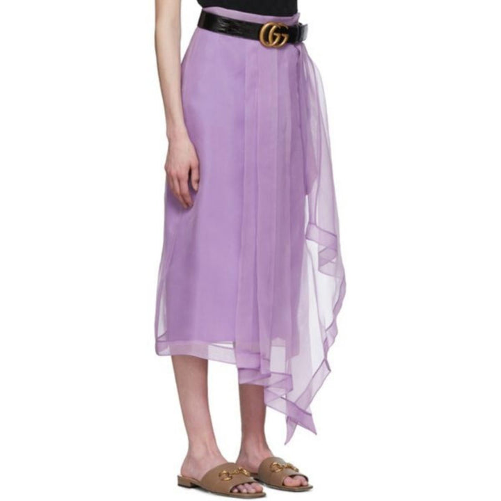 Purple Silk Organza Skirt