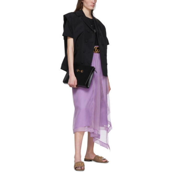 Purple Silk Organza Skirt