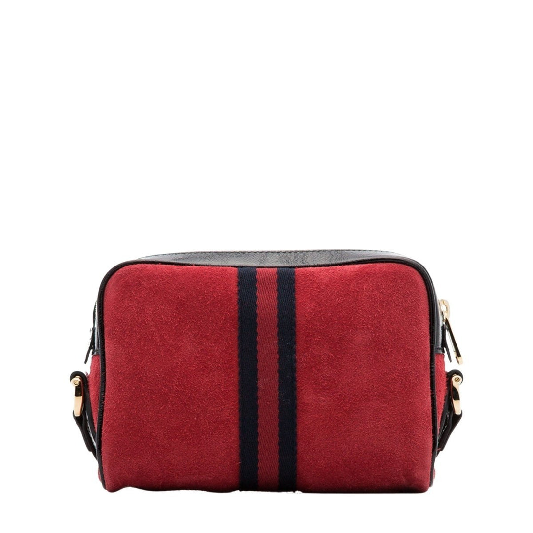 Red Ophidia Suede Mini Bag