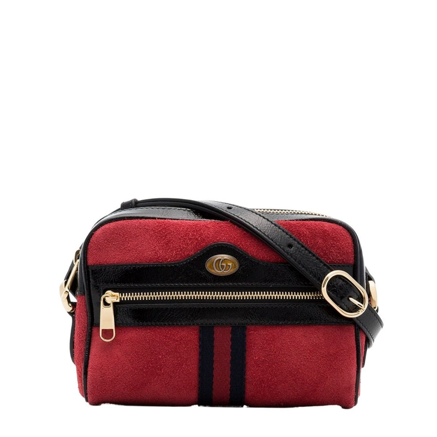 Gucci-Red Ophidia Suede Mini Bag - Runway Catalog