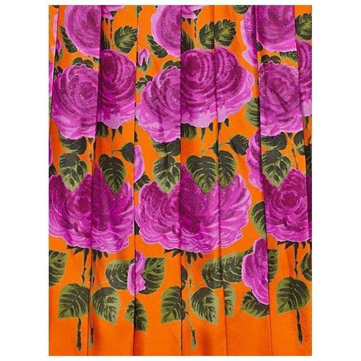 Rose Garden Print Silk Dress