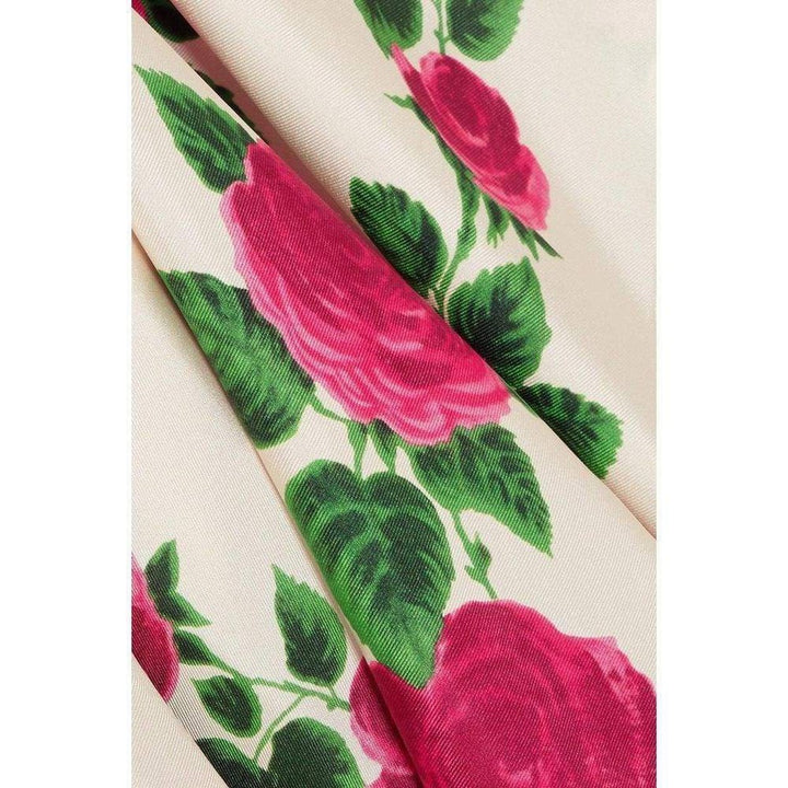 Rose Garden Print Silk Kimono