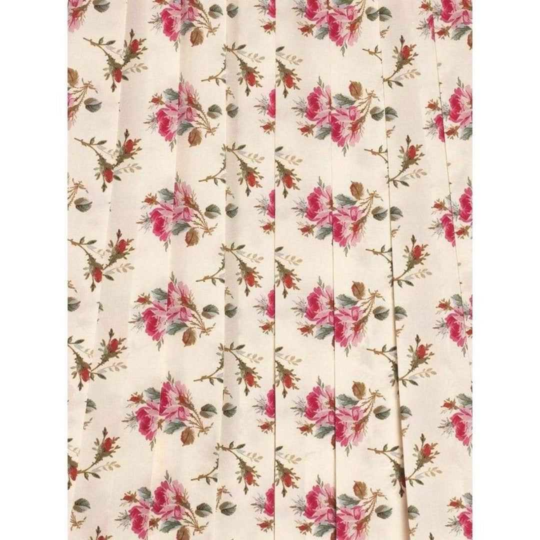 Rose print silk skirt