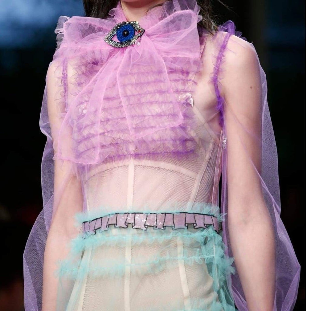 Ruffled Tulle & Organza Dress