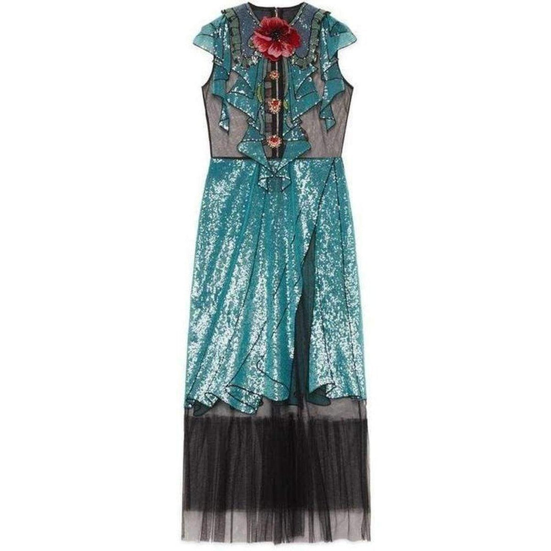 Gucci-Runway Embroidered Tulle Dress - Runway Catalog