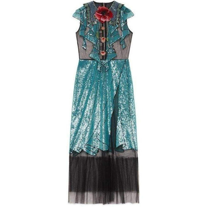 Gucci-Runway Embroidered Tulle Dress - Runway Catalog