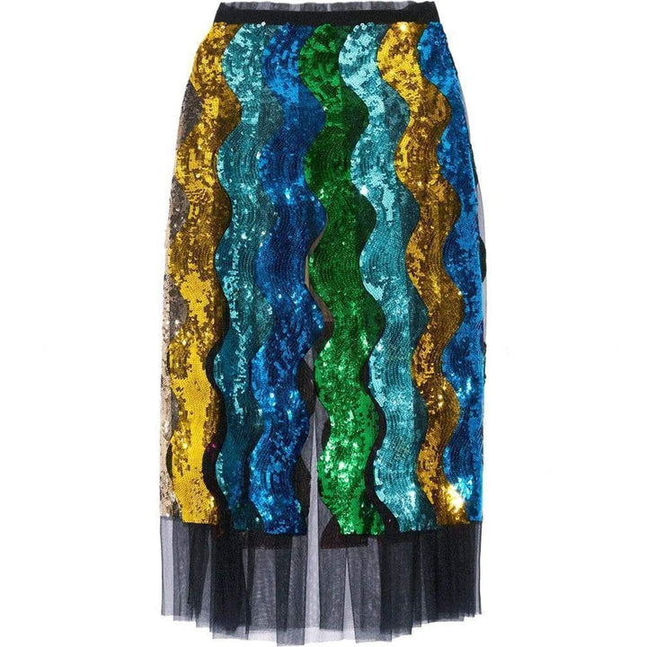 Gucci-Sequinned Pleated Tulle Midi Skirt - Runway Catalog