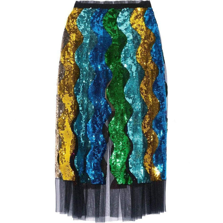 Gucci-Sequinned Pleated Tulle Midi Skirt - Runway Catalog