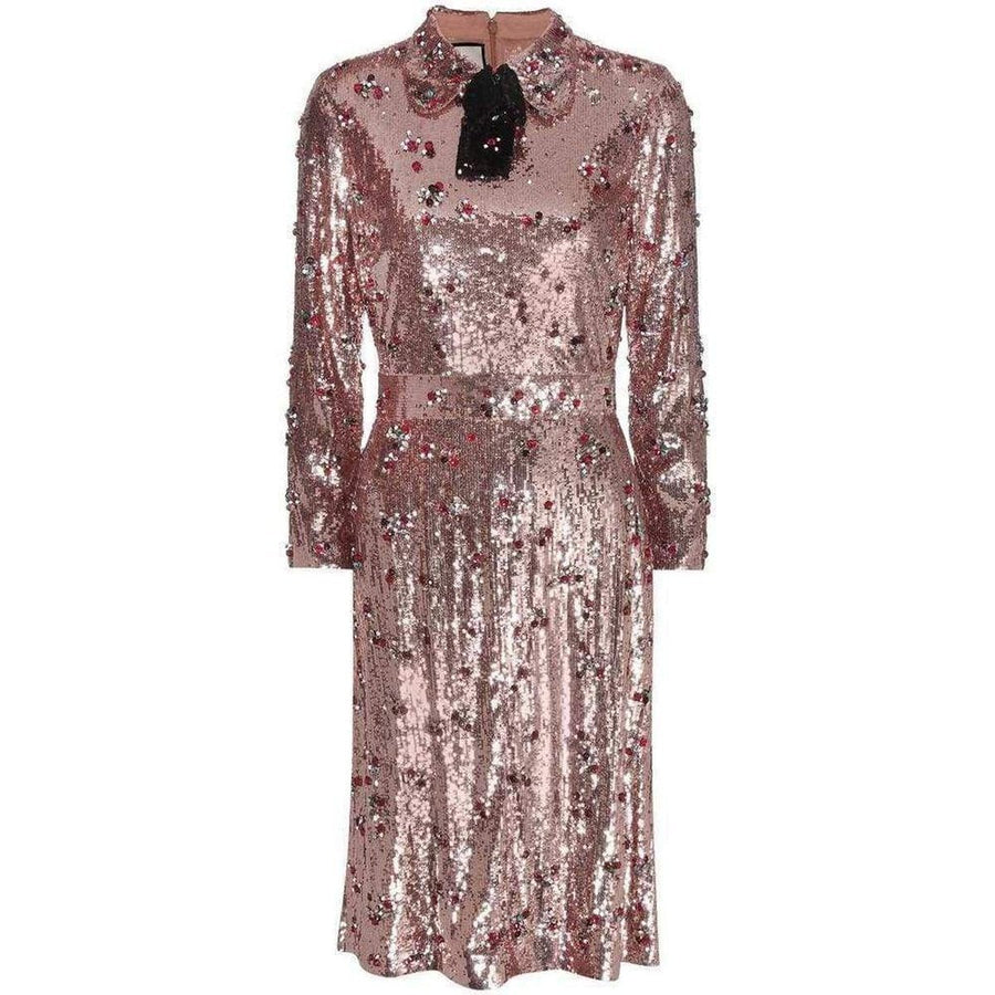 Gucci-Sequins with Crystal Embroidered Dress - Runway Catalog