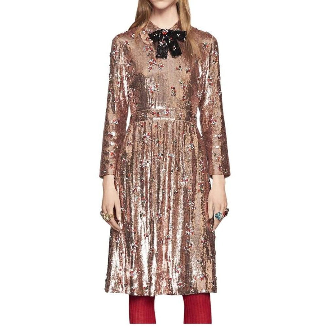 Sequins with Crystal Embroidered Dress
