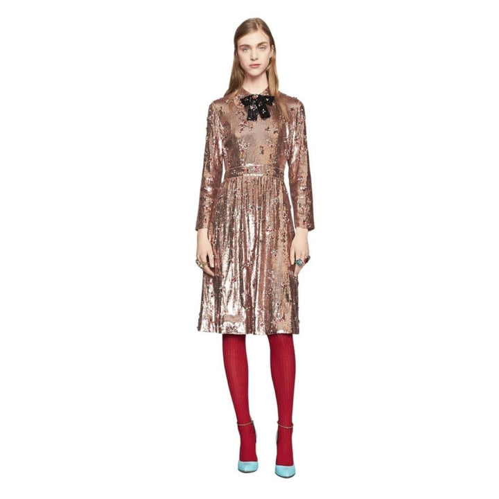 Sequins with Crystal Embroidered Dress