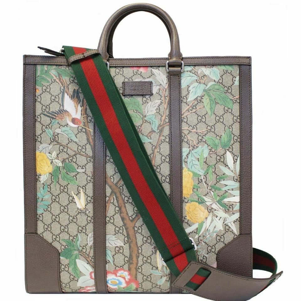 G*G Shoulder Bag Monogram Tian Print Maple Brown Gg Supreme Canvas Tote