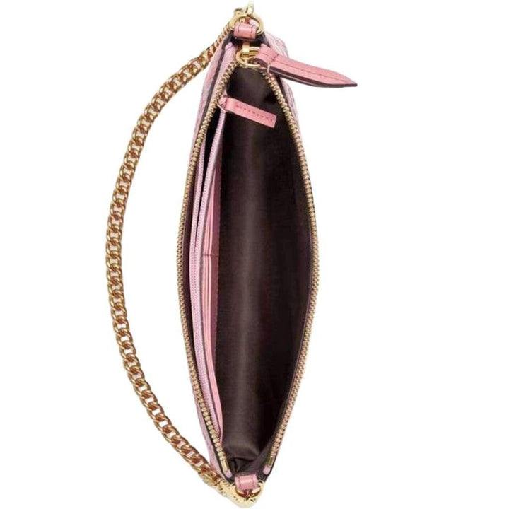 Signature Pink Leather Wristlet Wallet