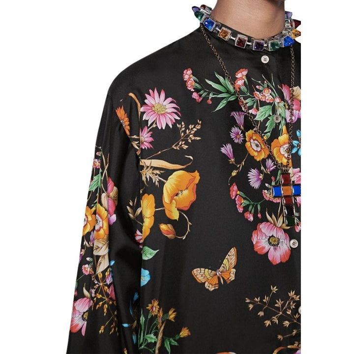 Silk Floral Shirtdress