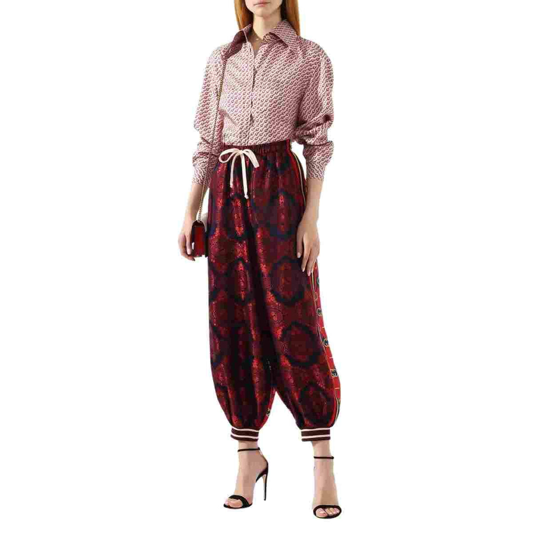 Silk Spice Blue Twill Trouser Jogger Pants