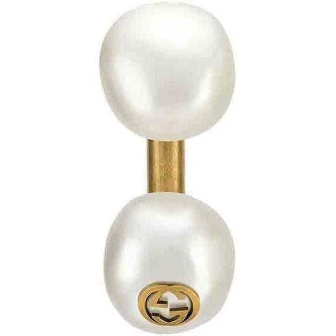 Gucci-Single Earring with Pearls in Gold - Runway Catalog
