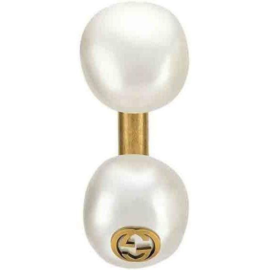 Gucci-Single Earring with Pearls in Gold - Runway Catalog