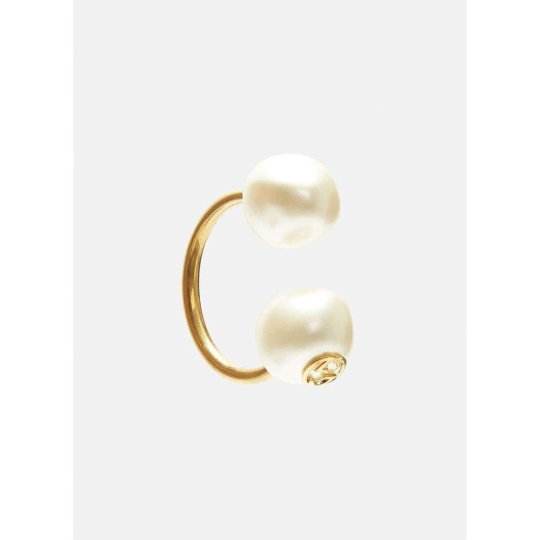 Single Earring with Pearls in Gold