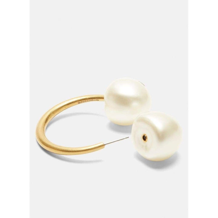 Single Earring with Pearls in Gold