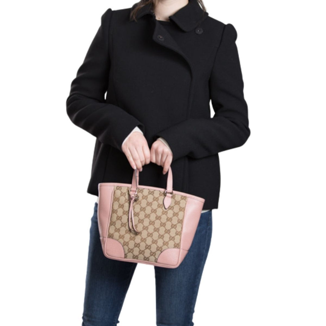 Pink GG Canvas Small Bree Tote