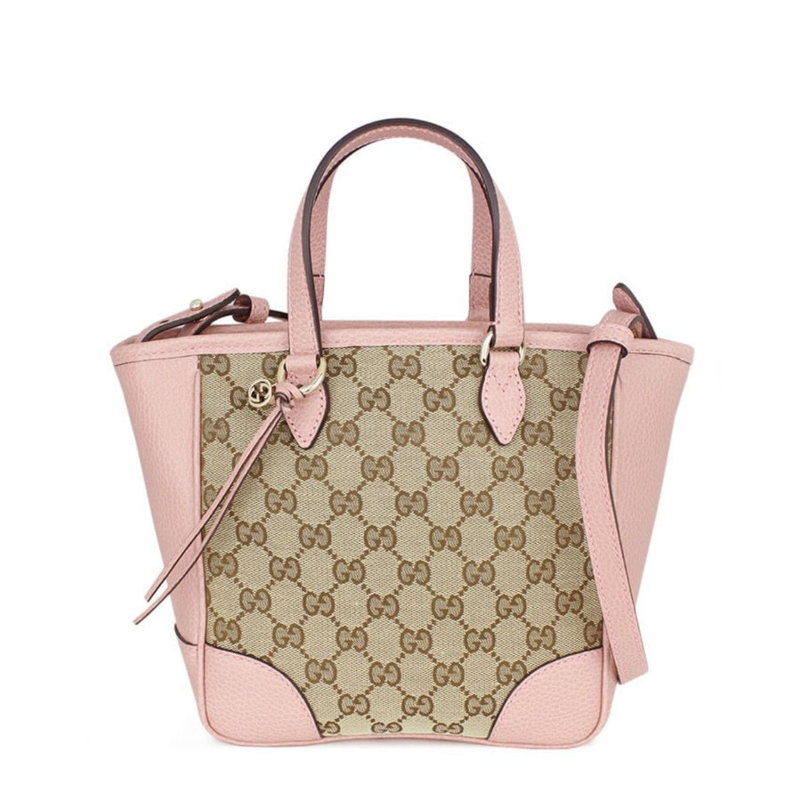 Gucci-Small Bree Tote in Pink GG Canvas - Runway Catalog