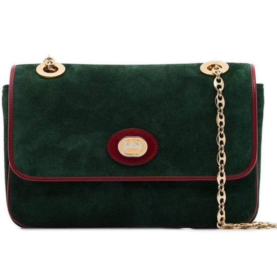 Gucci-Small Marina Suede Shoulder Bag - Runway Catalog