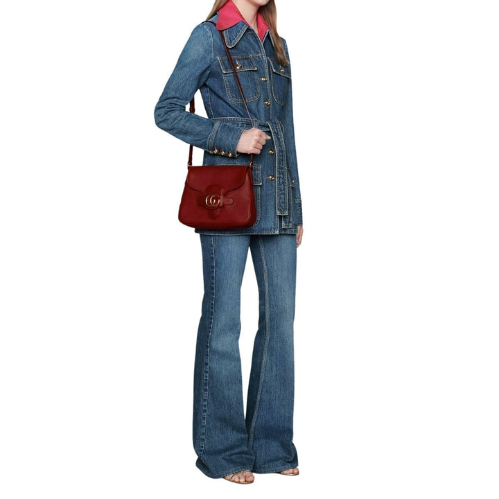 Small Messenger with Double GG Bag in Red