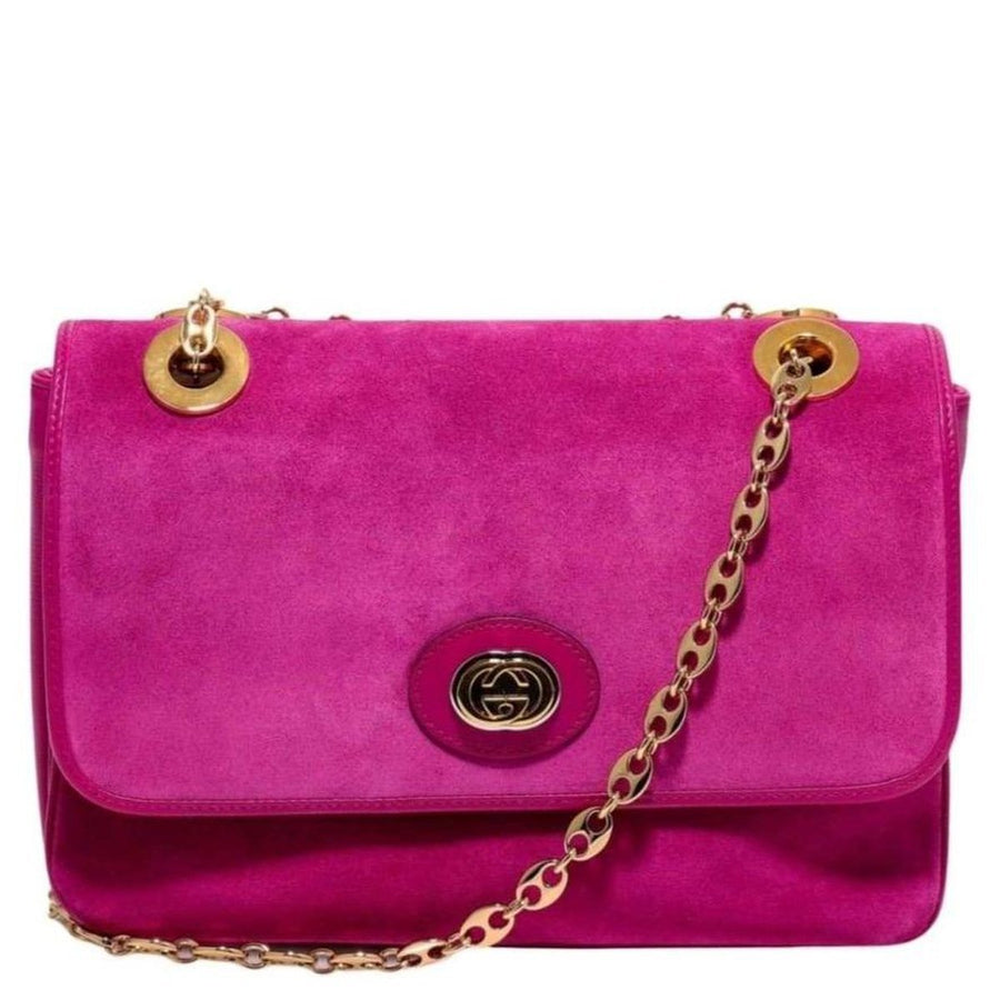 Gucci-Small Suede Shoulder Bag - Runway Catalog