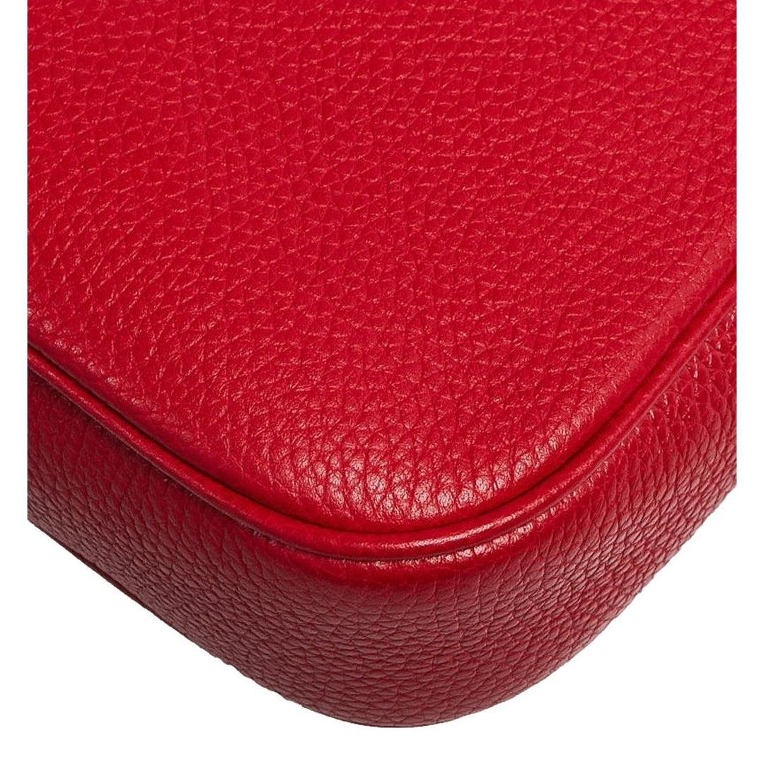 Gucci Soho Disco Red Leather GG Tassel Chain Crossbody Bag 536224