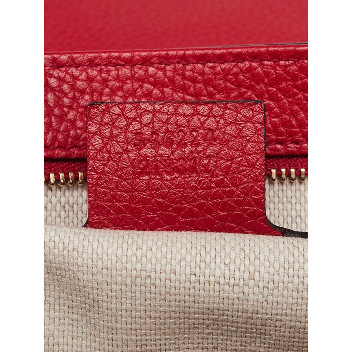 Gucci Soho Disco Red Leather GG Tassel Chain Crossbody Bag 536224