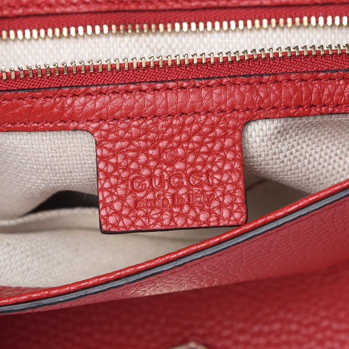 Gucci Soho Disco Red Leather GG Tassel Chain Crossbody Bag 536224